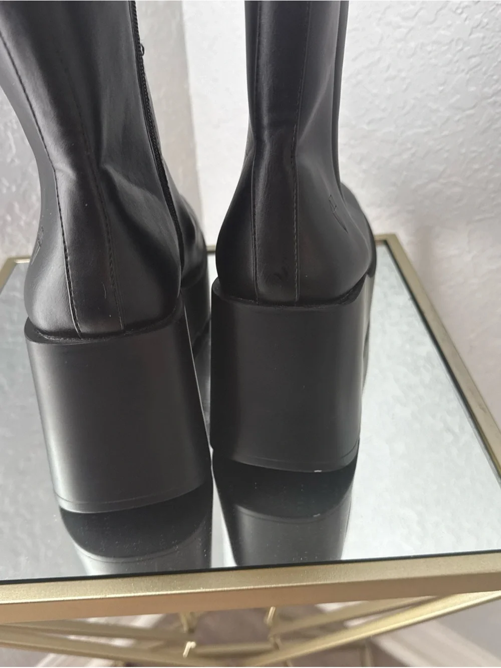 Rock  & candy Black Platform Wedge Ankle Boots - Women's